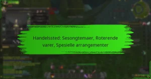 Handelssted: Sesongtemaer, Roterende varer, Spesielle arrangementer