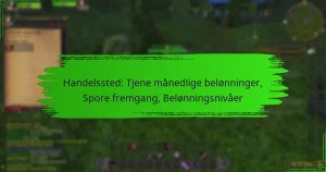 Handelssted: Tjene månedlige belønninger, Spore fremgang, Belønningsnivåer